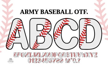Army Baseball Font Design Ideas for Sports Graphics