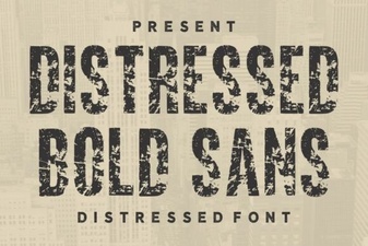 Distressed Bold Sans Font for Creative Projects